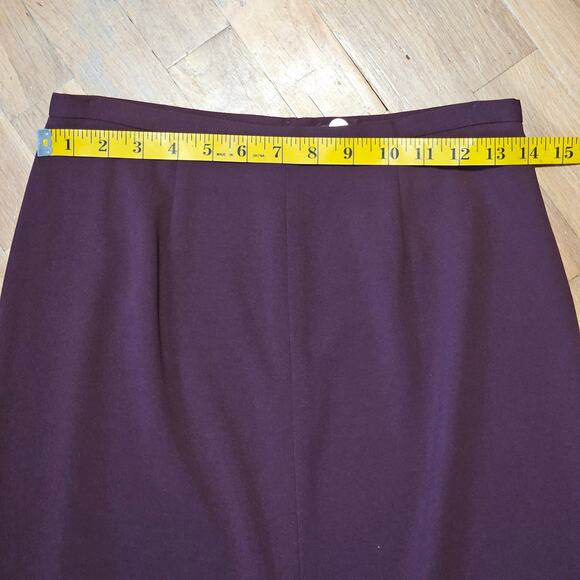 Vtg Preview Collection Maxi Skirt Size 6 Purple Front Slit High Waist Y2K Office - Picture 6 of 9